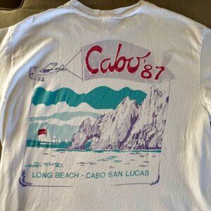 Vintage Single Stitch Hanes Beefy T Long Beach - Cabo '87 T Shirt Size XL